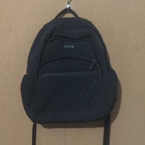 Vera Bradley Large Black Quilted Backpack